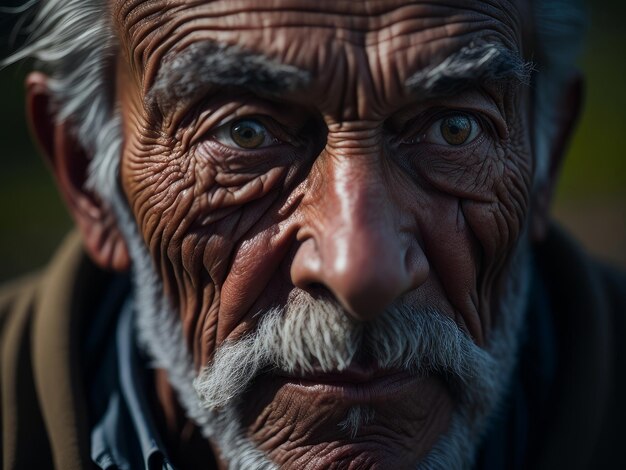 Foto ritratto di lavoratore anziano