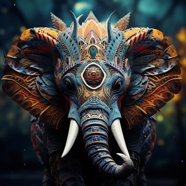 Portrait of an elephant Fantasy animal