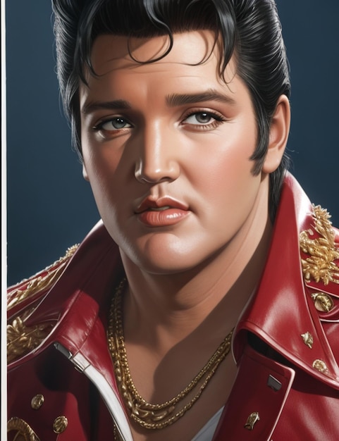 Portrait Elvis Presley King of Rock and Roll