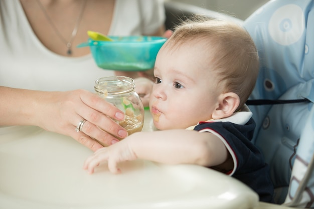 Portrait of energetic cute toddler