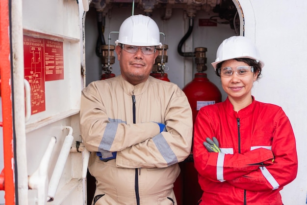 Portrait of engineer at industrial workstation