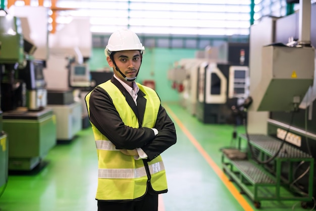 Photo portrait of engineer standing in gym