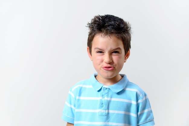 portrait expressive young boy