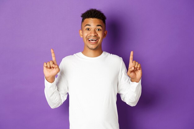 Portrait expressive young man