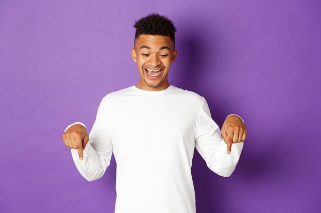 Portrait expressive young man