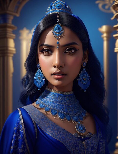 A Portrait of Exquisite Indian Beauty