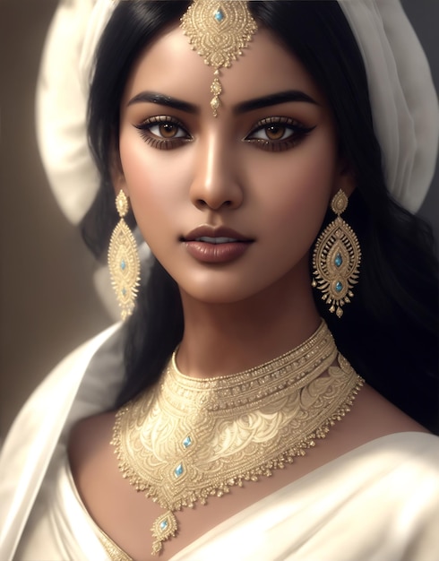 A Portrait of Exquisite Indian Beauty