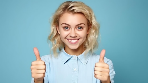 Foto ritratto di una bella studentessa dai capelli bianchi o di un cliente con un ampio sorriso