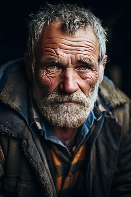 Portrait Of Farmer Generative AI