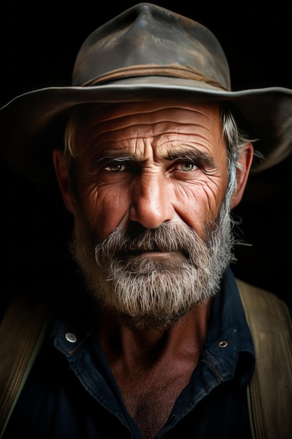 Portrait Of Farmer Generative AI