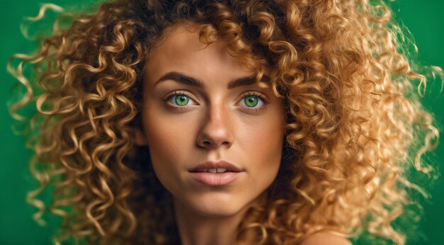 portrait of a fashion woman curly hairs of a woman portrait of a pretty young fashion model