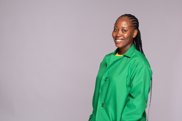 Portrait of a female african farmer smiling