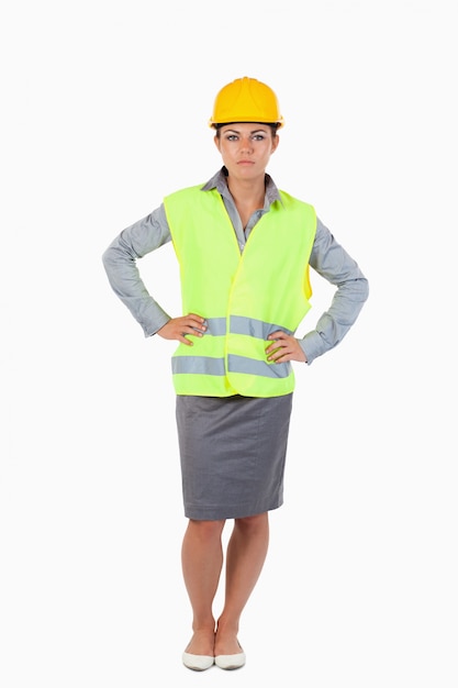 Portrait of a female builder