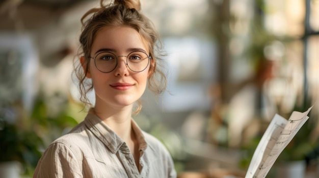 Portrait of Female city planner designing sustainable urban spaces