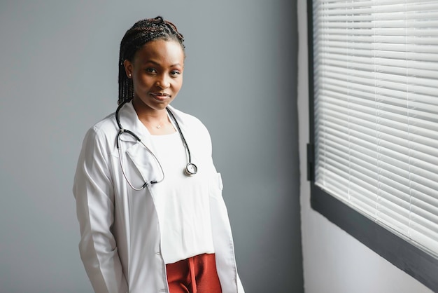 Portrait of a female doctor in modern hospital