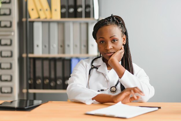 Portrait of a female doctor in modern hospital