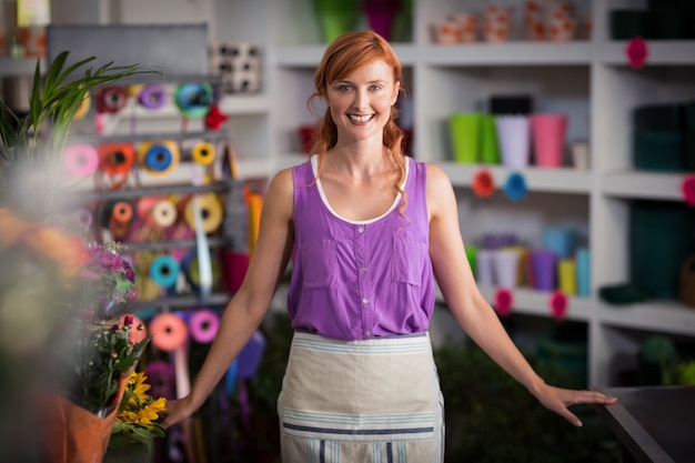 Portrait of female florist smiling