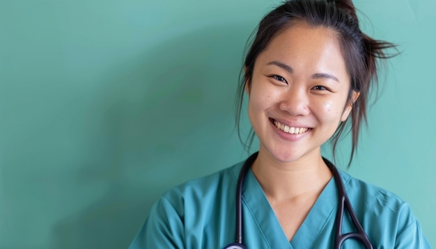 Портрет медсестры на изолированном фоне