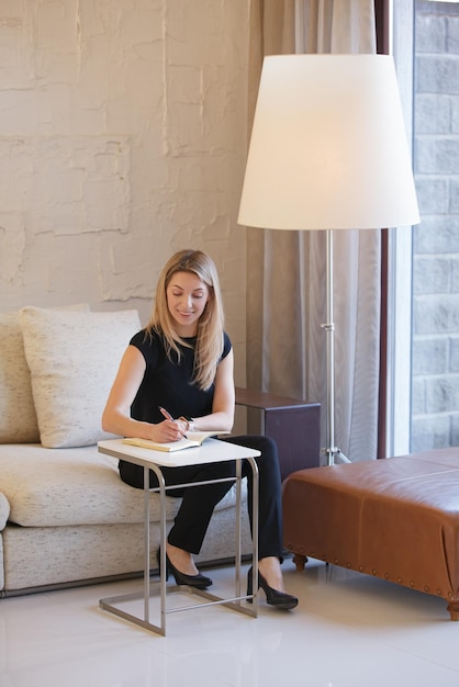 Portrait of a female nutritionist in the interior The work of a nutritionist