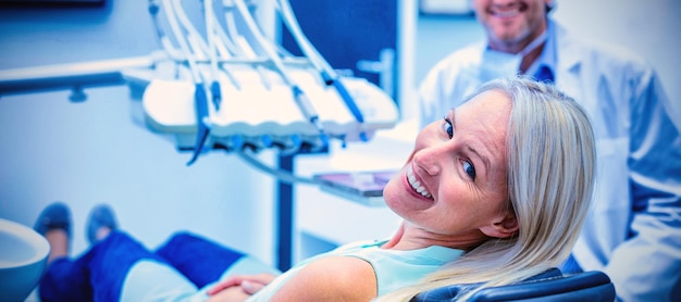 Portrait of female patient smiling