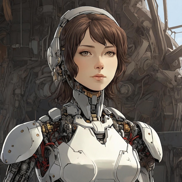 portrait of a female robot