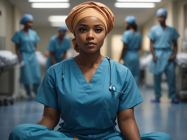 Portrait of female working nurse