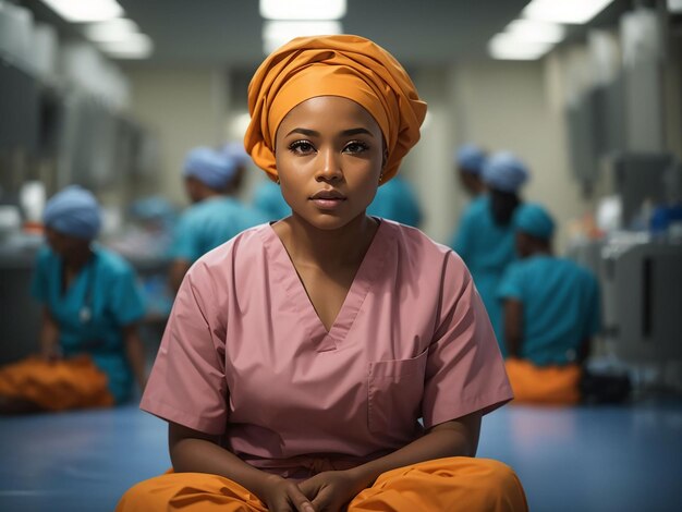 Portrait of female working nurse