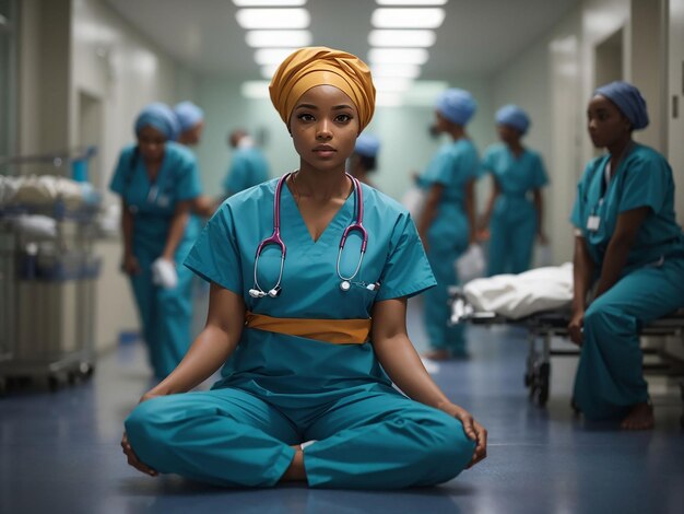 Portrait of female working nurse