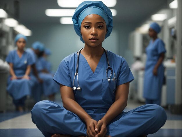 Portrait of female working nurse