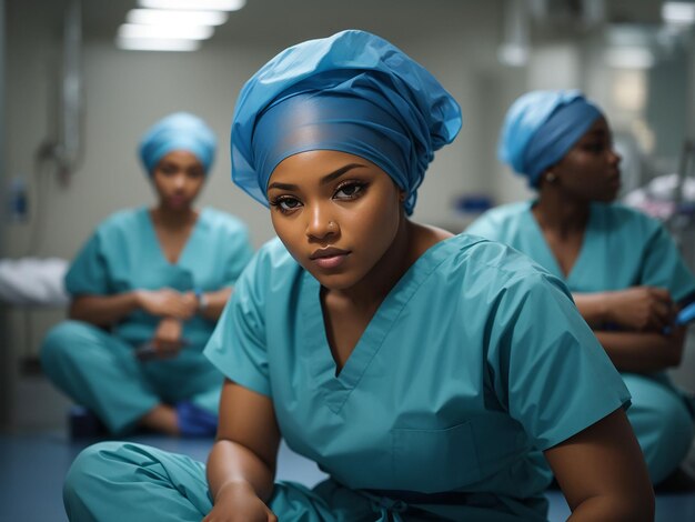 Portrait of female working nurse