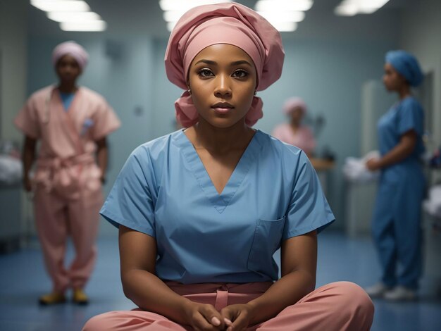 Portrait of female working nurse