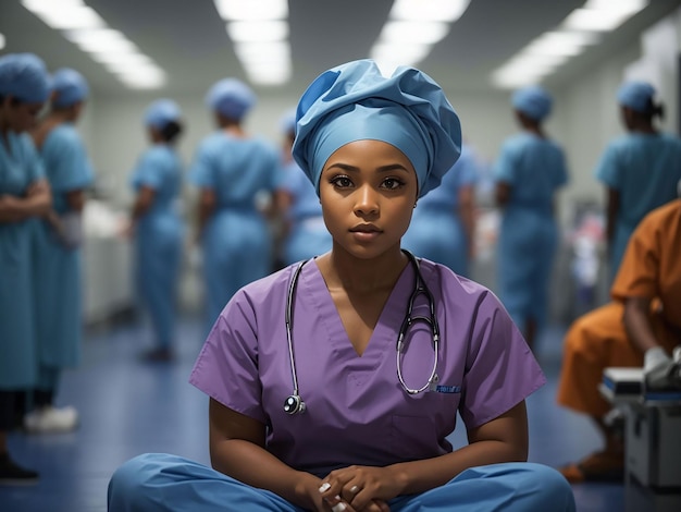 Portrait of female working nurse