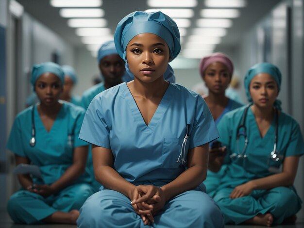 Portrait of female working nurse