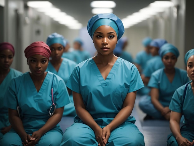 Portrait of female working nurse