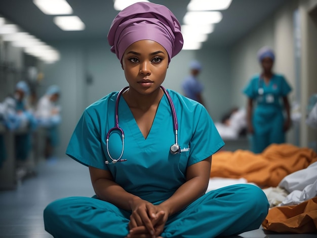 Portrait of female working nurse