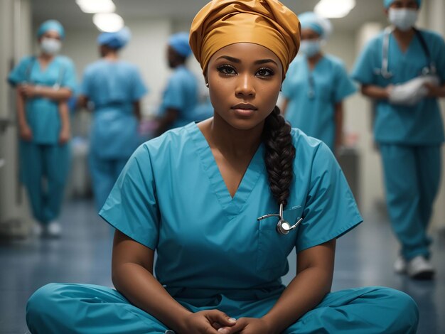 Portrait of female working nurse