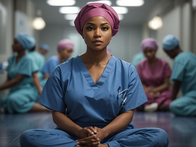 Portrait of female working nurse