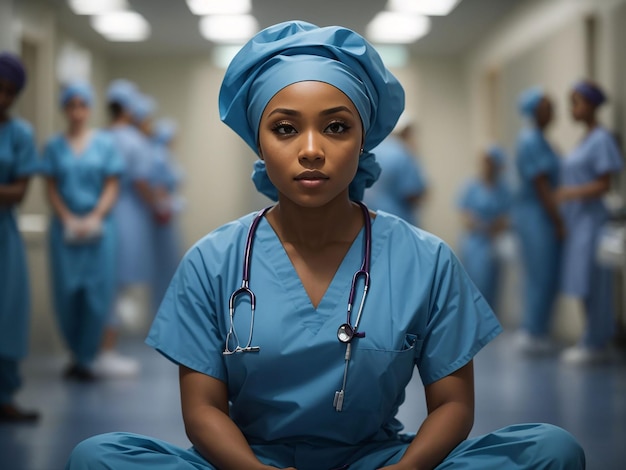 Portrait of female working nurse