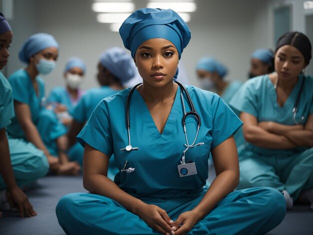 Portrait of female working nurse