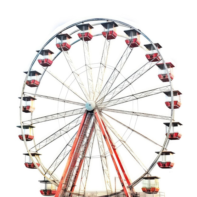 A portrait of a Ferris wheel