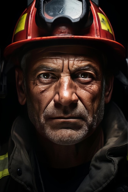 Portrait Of Firefighter Generative AI