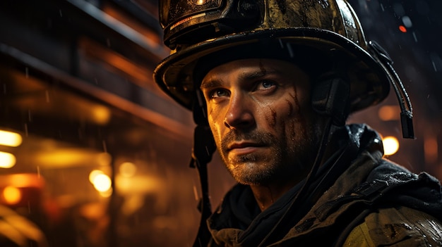 Portrait of fireman