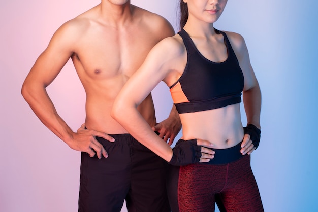 Photo portrait of fitness people