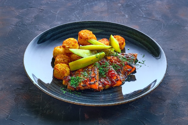 Portrait of food on the plate