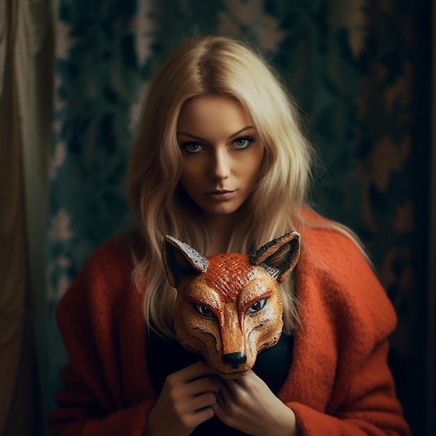 Photo portrait of fox