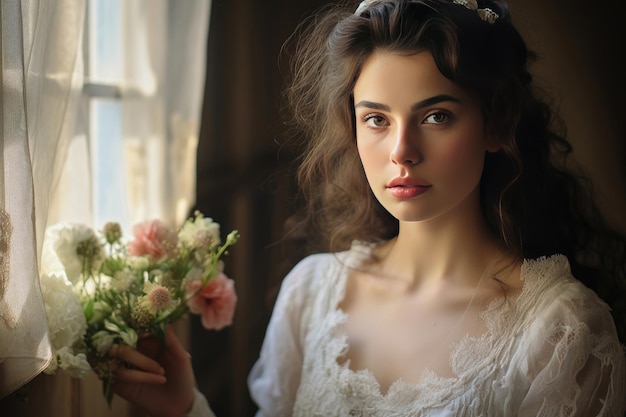 Portrait of a French bride