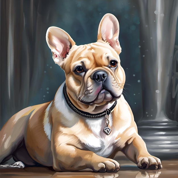 Portrait of french bulldog