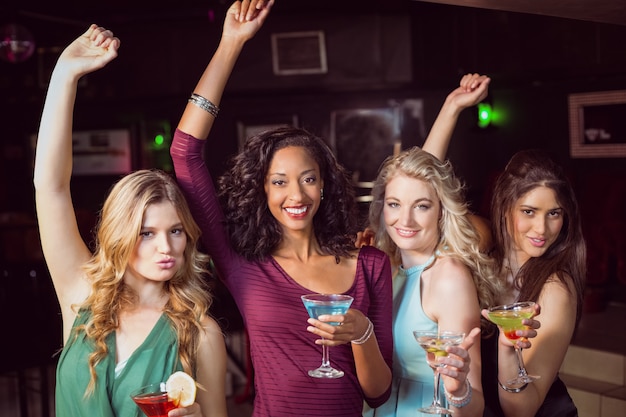 Portrait of friends having a drink