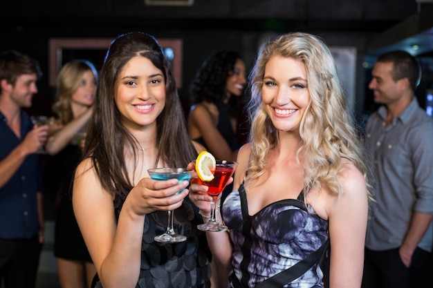 Portrait of friends having a drink