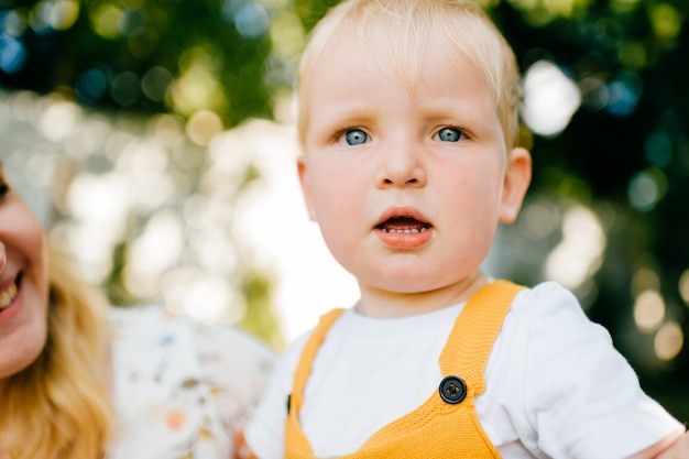 Portrait of funny lovely little boy